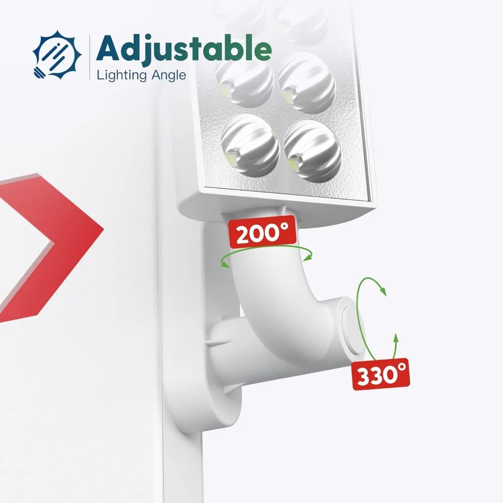 Señal de salida LED con luces de emergencia, luces de salida LED ajustables de doble cara con batería BackuEasy de instalar, CA 120/277V