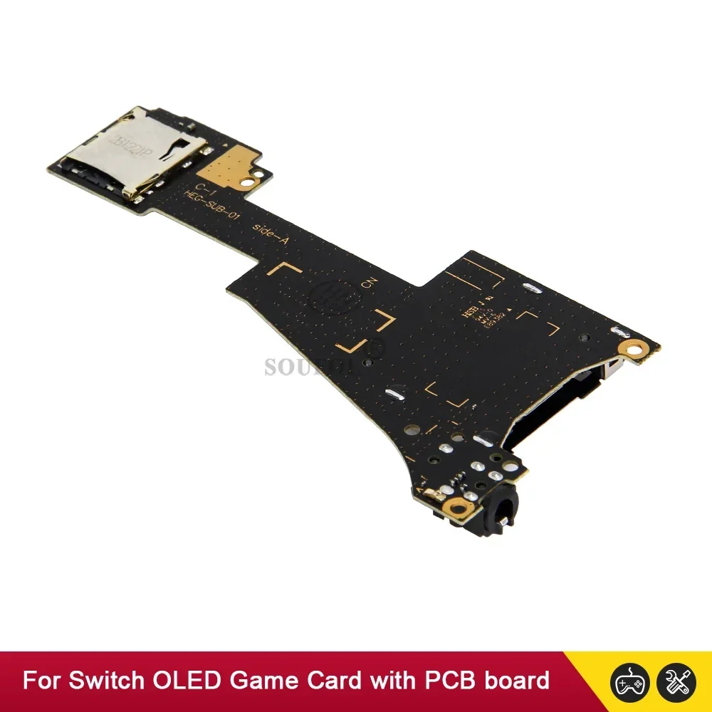 Dla Switch OLED Micro SD TF Card Slot Socket Board Game Card Slot Reader with Headset Headphone Audio Jack Socket Board