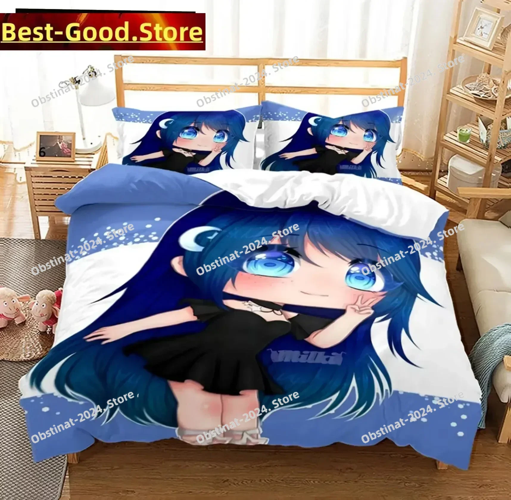 

3D Anime The Gacha Girl Bedding Sets Duvet Cover Set With Pillowcase Twin Full Queen King Bedclothes Bed Linen For Home Textiles