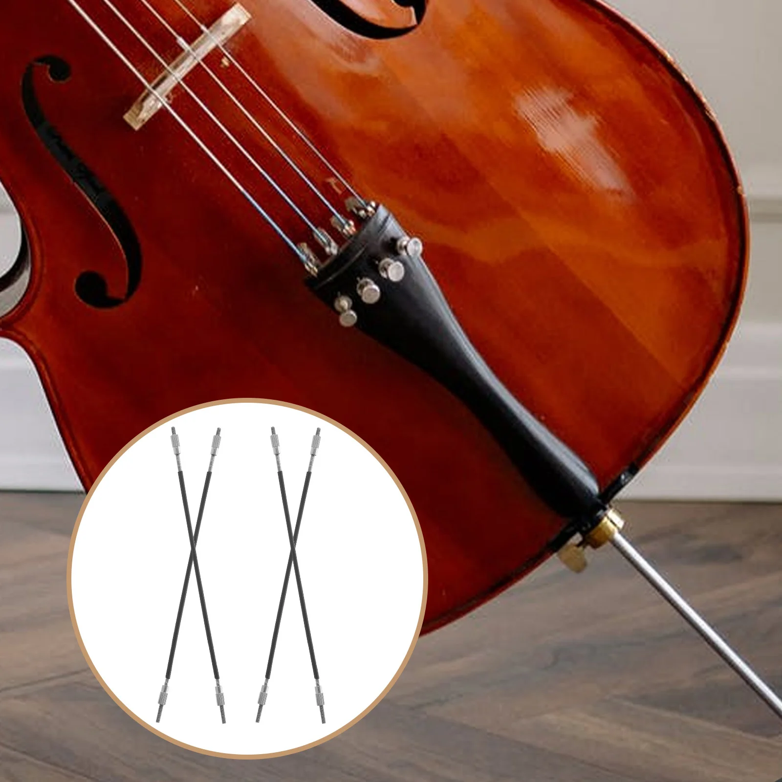 

10Pcs Violin Tailgut Metal Tailpiece Wire Replacement Non-Slip Durable Accessories for Violin String Tailpiece Kit