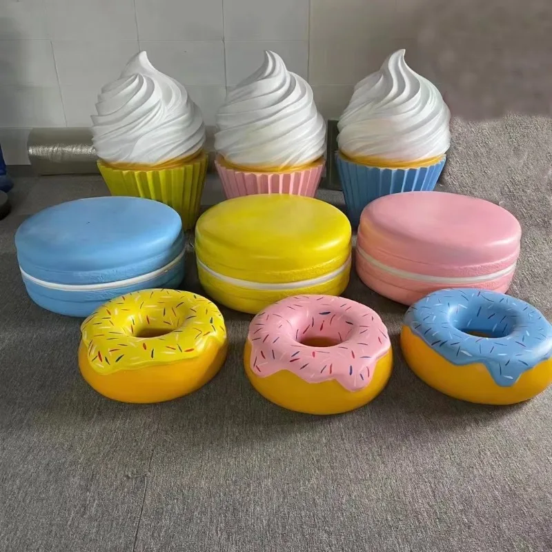 Christmas resin candy bar ornament giant fiberglass donut candy event decoration prop