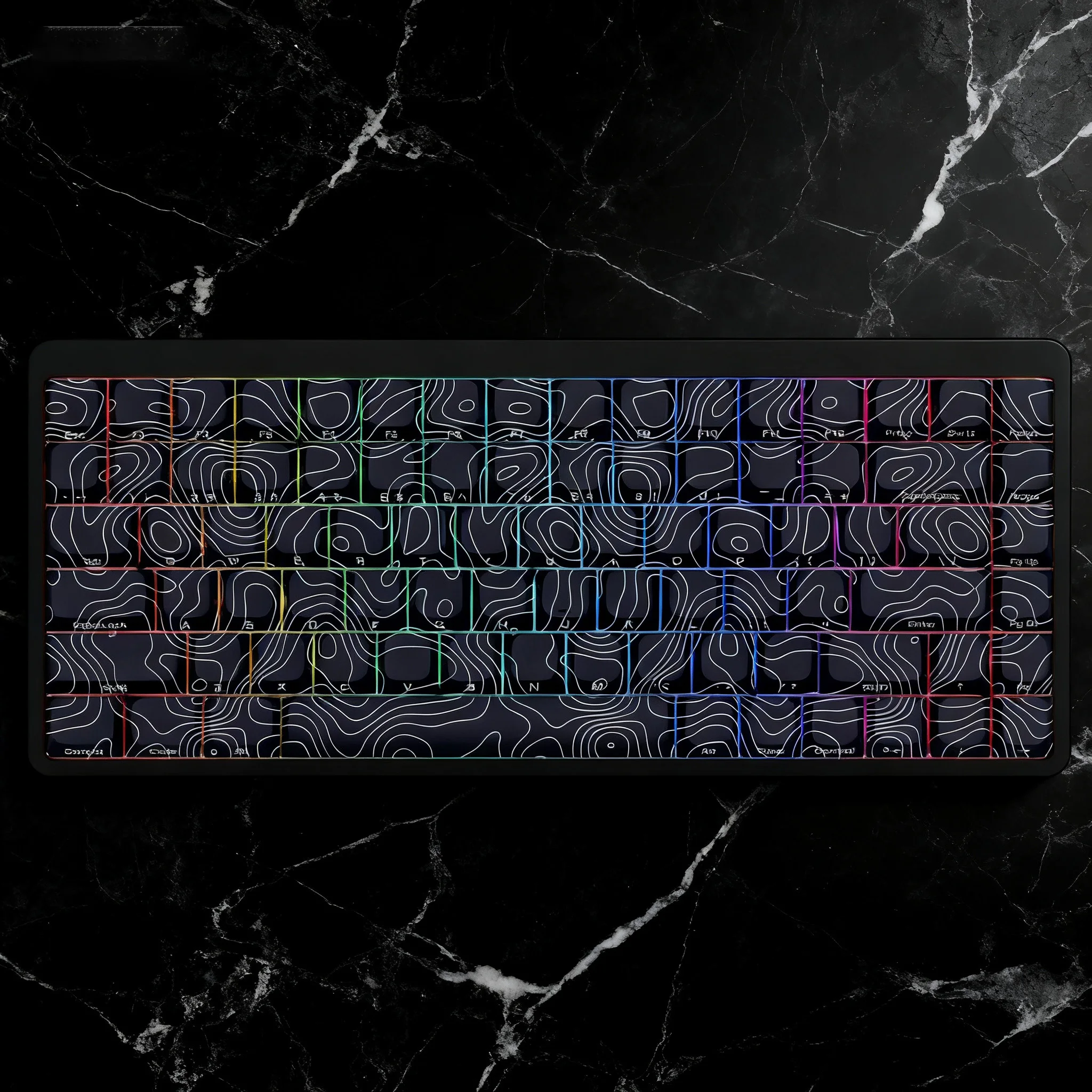 120-Tasten-Tastenkappe mit niedrigem Profil, schwarze Contour-Farbsublimations-PBT-Tastenkappen für mechanische MX-Switch-Tastatur