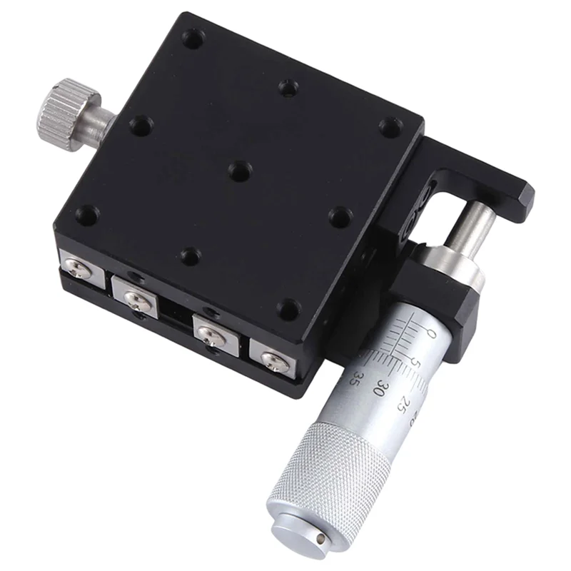 

Y42A-X Axis 40X40mm Knob Micrometer Sliding Stage Guide Rail Type Platform Manual Displacement Sliding Table Easy Install (LGX40