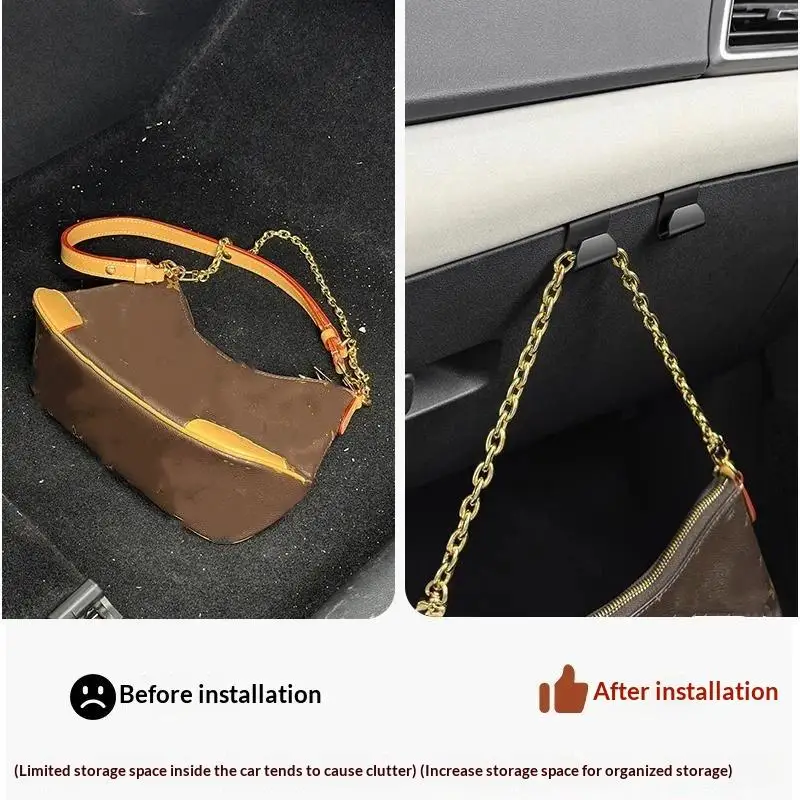 20 Stück universelle Auto-Haken für die Vorderseite, zur Befestigung an der Fahrertür, als Aufhänger, zur Wandmontage, zur Aufbewahrung im Handschuhfach, Auto-Innenraumzubehör. – Detail 4