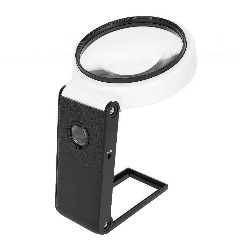 Handheld Folding 100 Desktop Magnifying Glass High Definition Mobile Phone High Magnification 25 Times