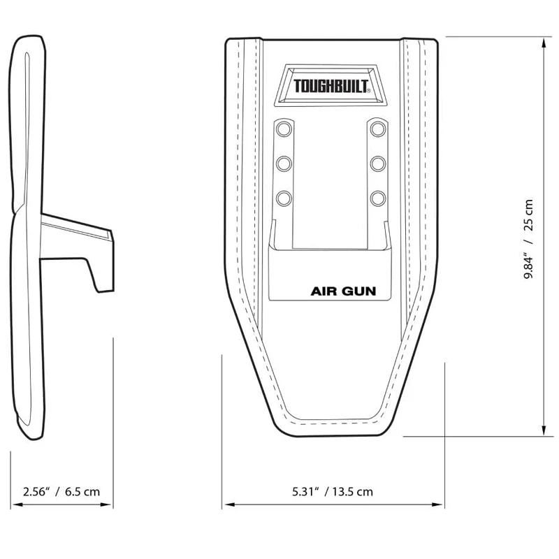 TOUGHBUILT TB-37 حامل مسدس الهواء دائم قوي أقمشة عالية الجودة حزام حلقة الخلفية الحشو أداة جزء