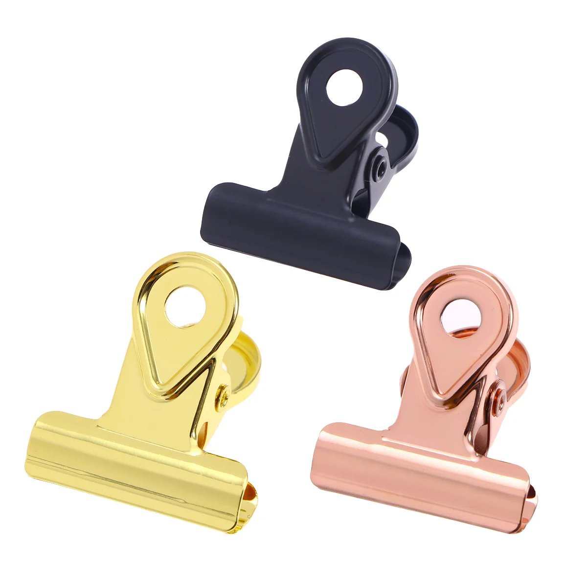 Clip per cerniere in metallo da 15 pezzi clip per raccoglitori morsetto per carta graffette in rame (20MM) clip in rame