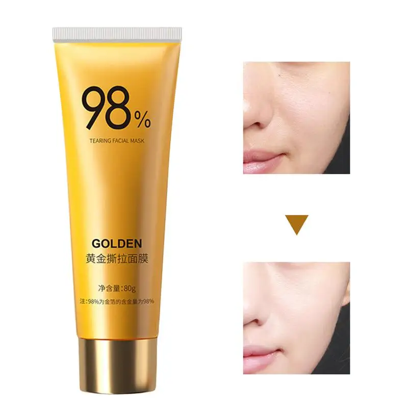 80g Goldfolie Peel-Off-Maske Anti-Falten-Gesichts maske goldene Maske Gesichts behandlung für eine gründliche Reinigung der Hautpflege