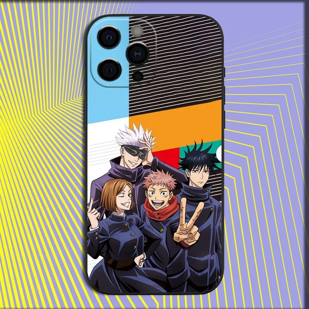 Cool J-Jujutsu K-Kaisen G-Gojo Phone Case For iPhone 16,15,14,13,12,11,Pro,X,XS,Max,XR,Plus,Mini Soft Black Cover