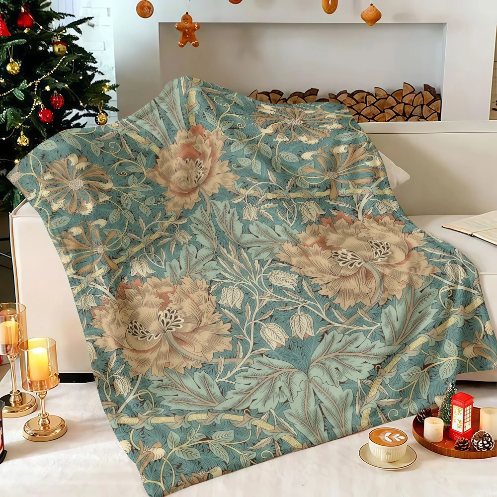 Halloween Spooky Night Ghost House Flannel Blanket Soft Fuzzy Plush Cozy Warm Throw for Sofa Bed Couch Home Decor