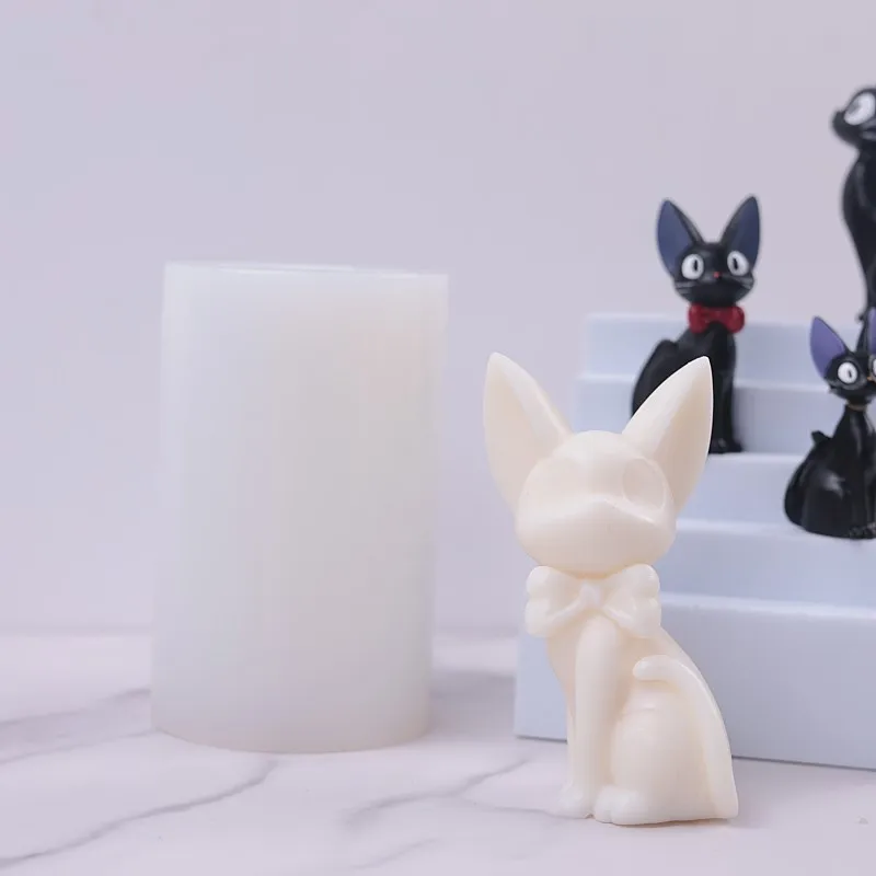 Cartoon Cat Silicone Mold for Handmade Candle Plaster Soap Epoxy Resin Chocolate Decoration Gypsum Ice DIY Baking Mould