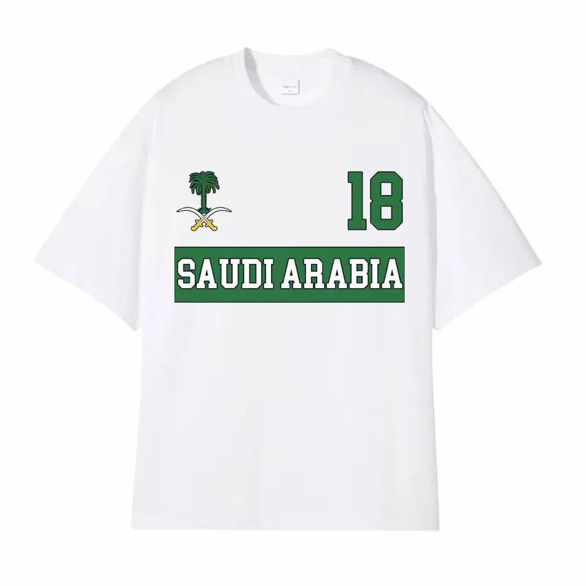 Kingdom of Saudi Arabia T Shirt Saudi National Day Harajuku Y2k Streetwear T-shirts Men Women Fashion Casual 100% Cotton T-shirt