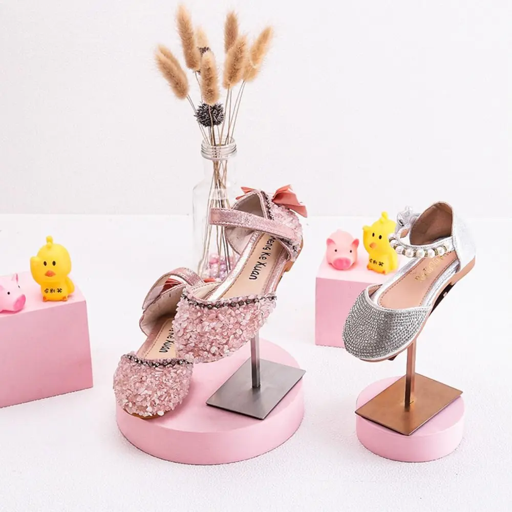 Adjustable Shoe Display Rack Space Saving Orderly Organization Shoe Slots Shelf Stainless Steel Shoes Display Accessories