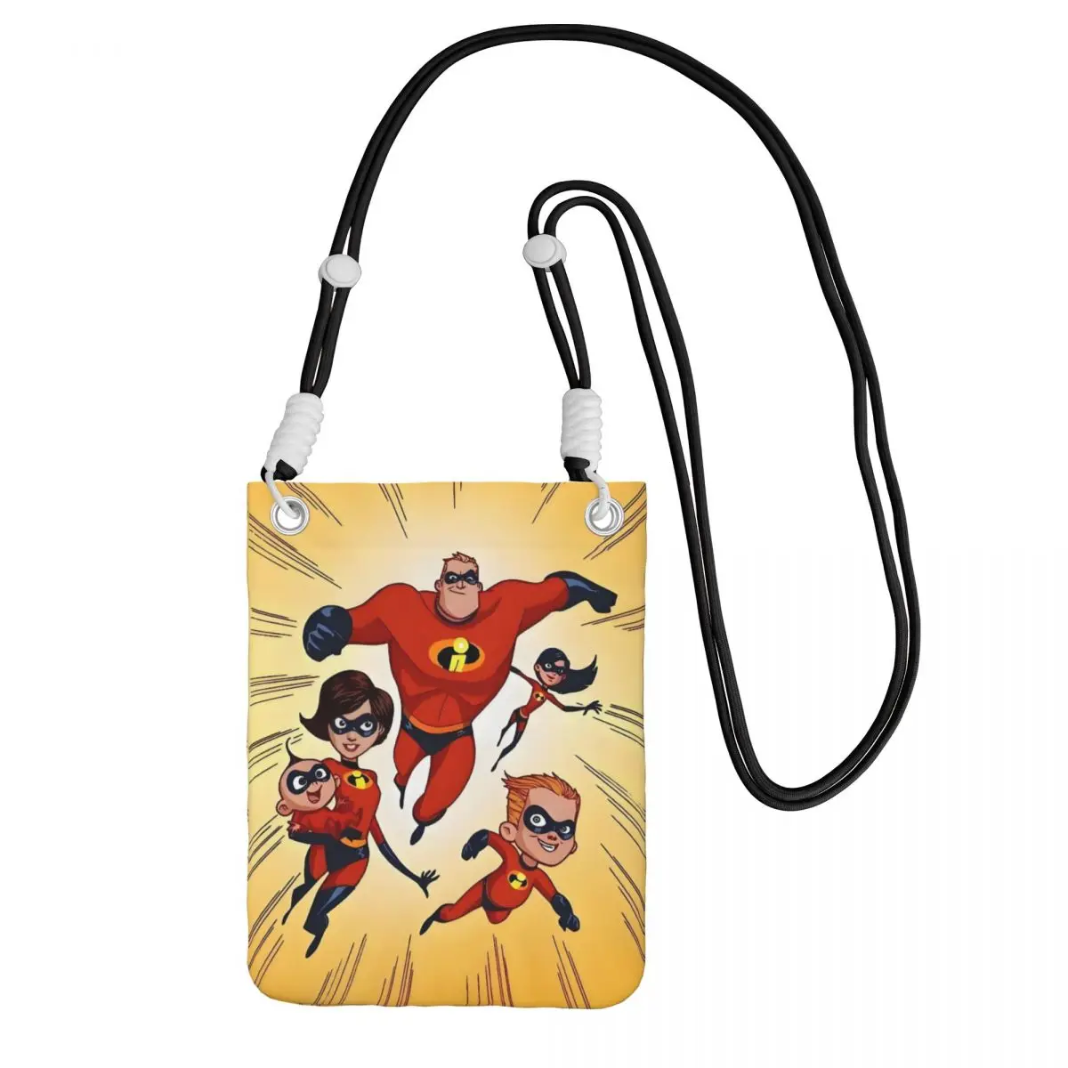 

Custom The Incredibles Mobile Phone Bag Men Women Cartoons Shoulder Crossbody Bag Suitable Coin Purse Mini Shoulder Purse Wallet