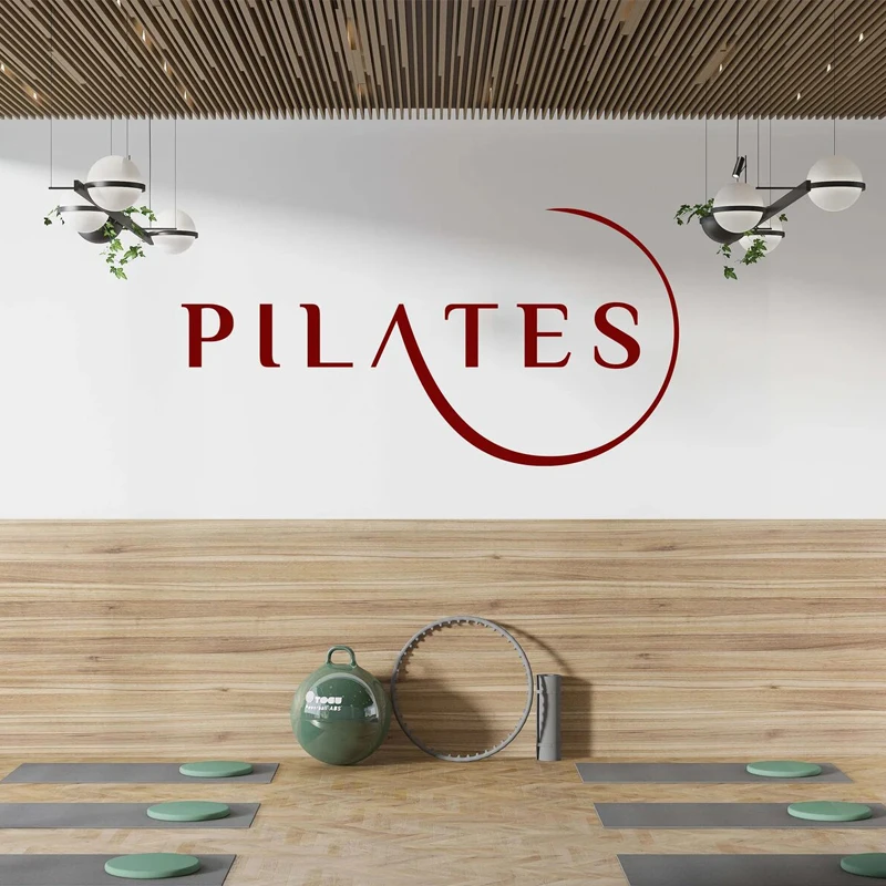 Pilates Wall Sticker Yoga Art Decal Gym Wall Decor Meditation home decoration sports decal 4D39