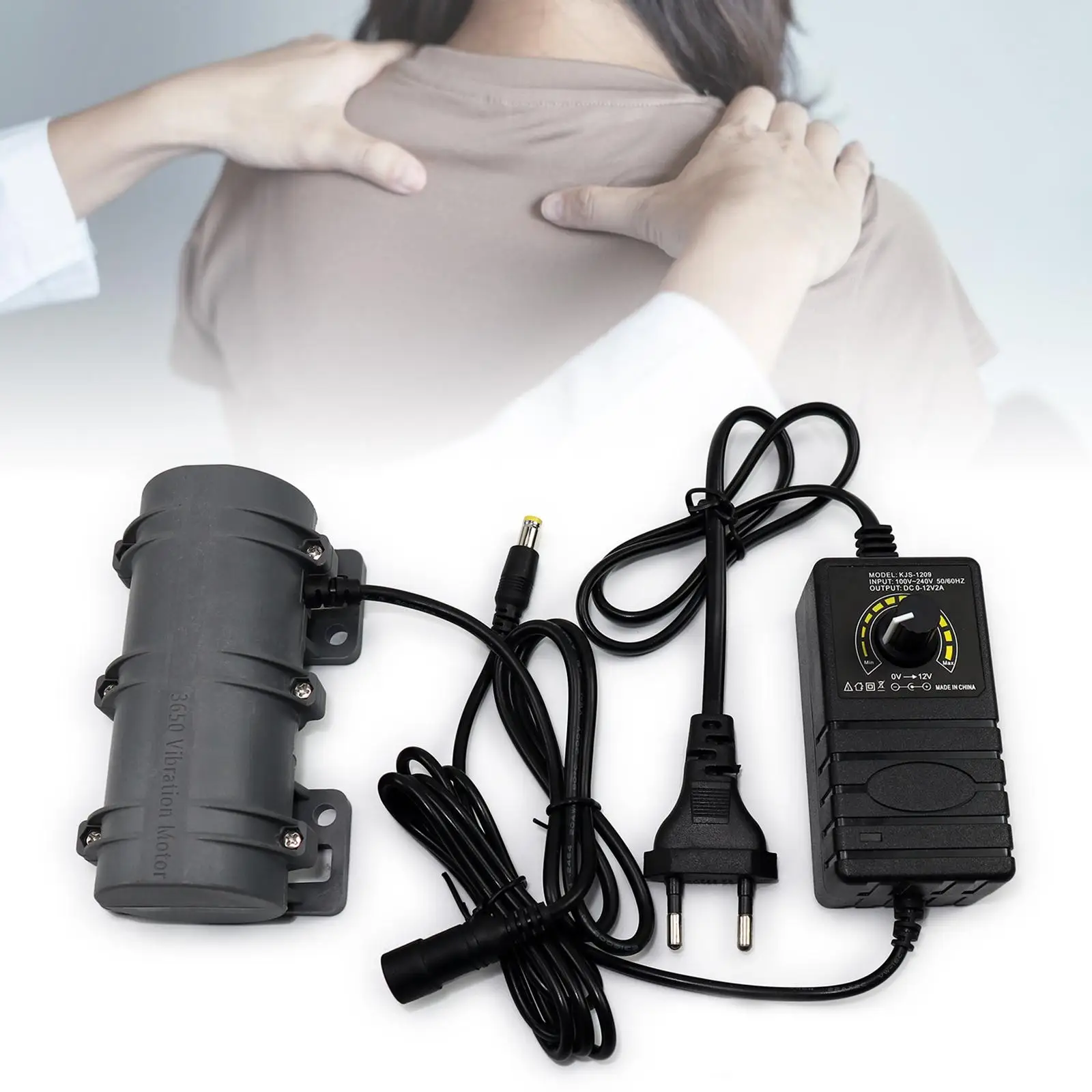 Vibration Motor Compact Useful Adults Supplies Lightweight Equipment Electric Vibrating Motor with Adjustable Speed Adapter