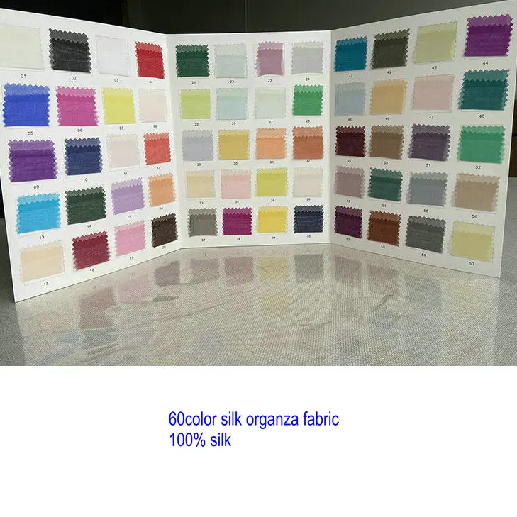 100% Silk Organza Fabric 60 Colors 6m/m 140cm Wide H1S1O10 for Tailoring And DIY Projects