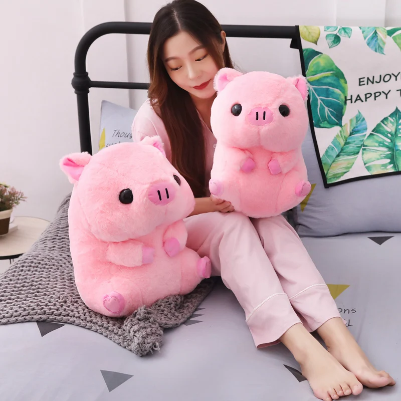 

Lovely Fat Round Pig Plush Toy Kawaii Animal Pink Piggy Dolls Stuffed Toys for Children Soft Pillow Girls Xmas Valentine Gift