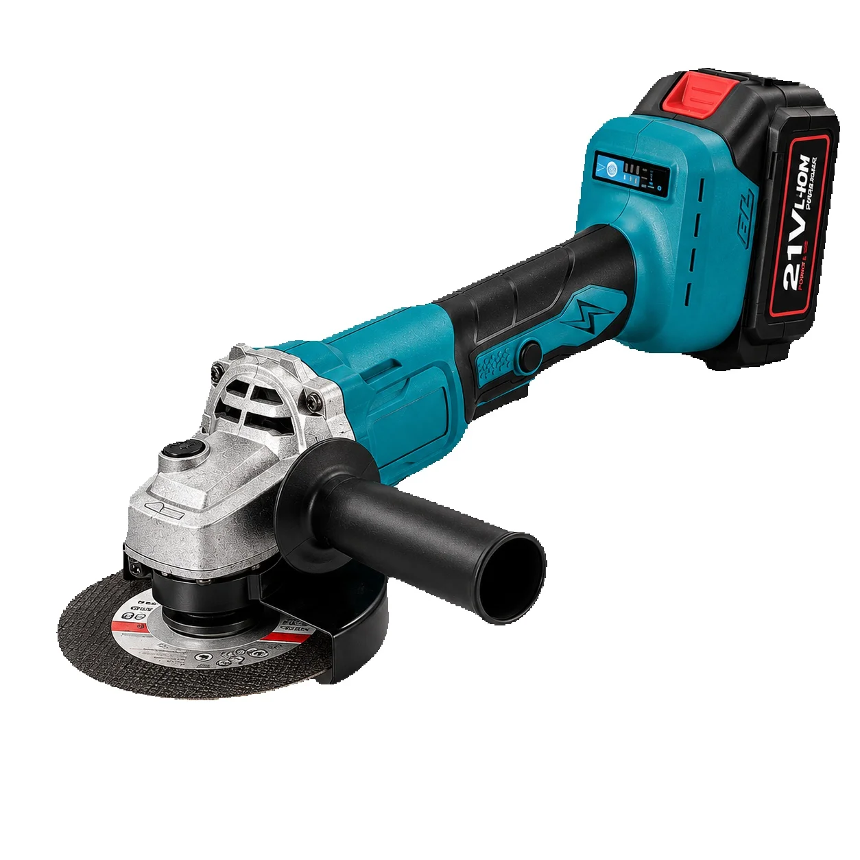 21V 125mm bürstenloser Winkelschleifer, 3-Gang-Akku-Schneidemaschine, 13000 U/min max., kompatibel mit 2 Makita-Akkus, Werkzeug zum Polieren von Holz/Metall