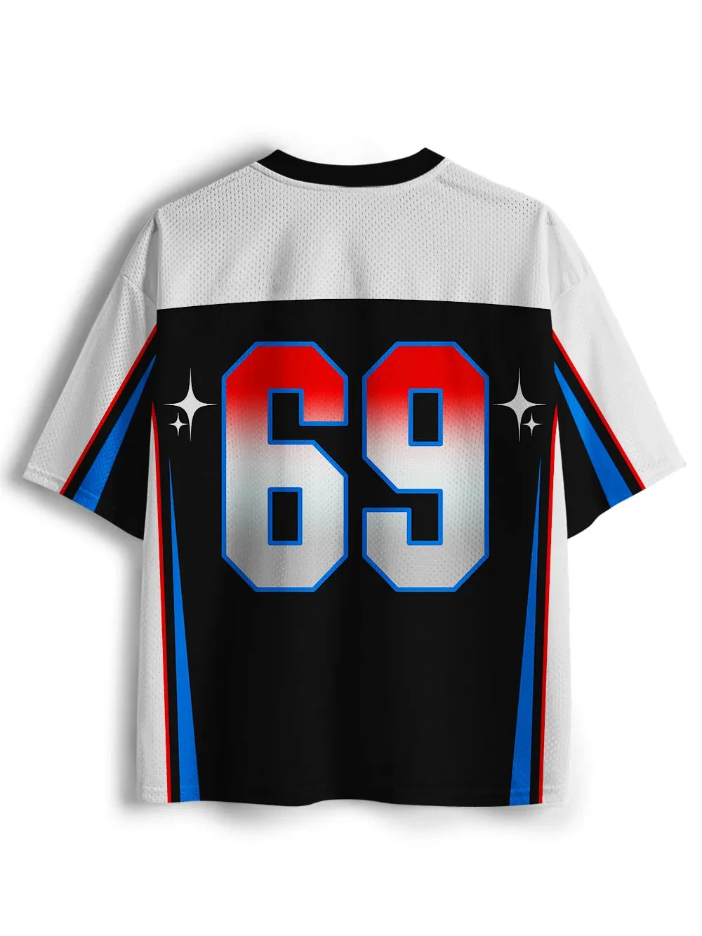 Unisex Y2K Excavator Fire Graphic Mesh Jersey V‑Neck Short Sleeve Breathable Loose Streetwear Black White Blue Red Summer Tops