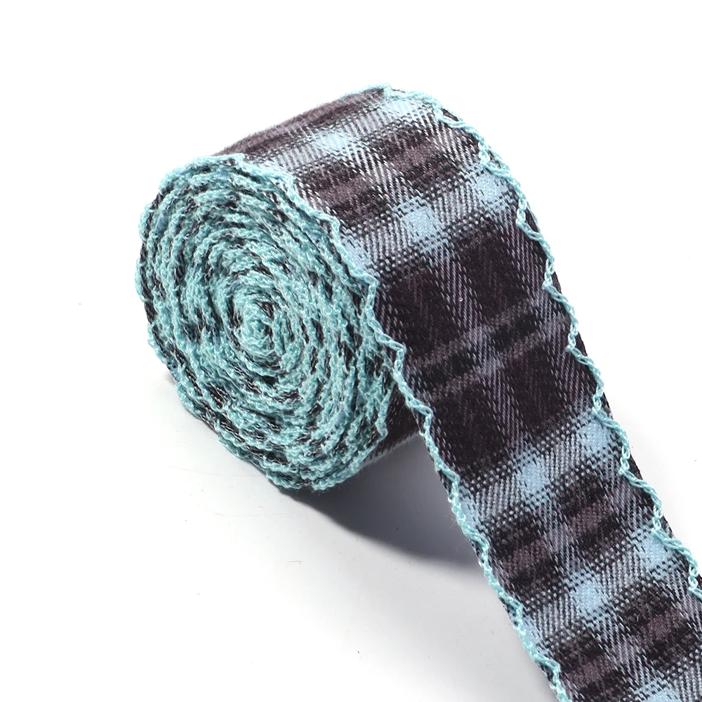 3 yards/lot 4 cm Mit Wellenrand Britischen Stil Plaid Bänder Für Schmuck Machen DIY Geschenke Verpackung Verpackung adrette Fliege – Detail 8