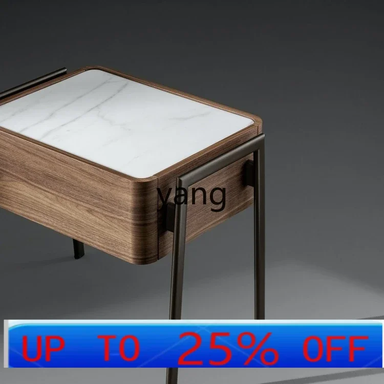

LH Italian Minimalist Light Luxury I Am High-End Stainless Steel Storage Bed Side Cabinet
