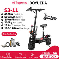 BOYUEDA S3-11 Electric Scooter 6000W Dual Motor 85km/h 60V38Ah  120KM Range 200KG Max Load 11\