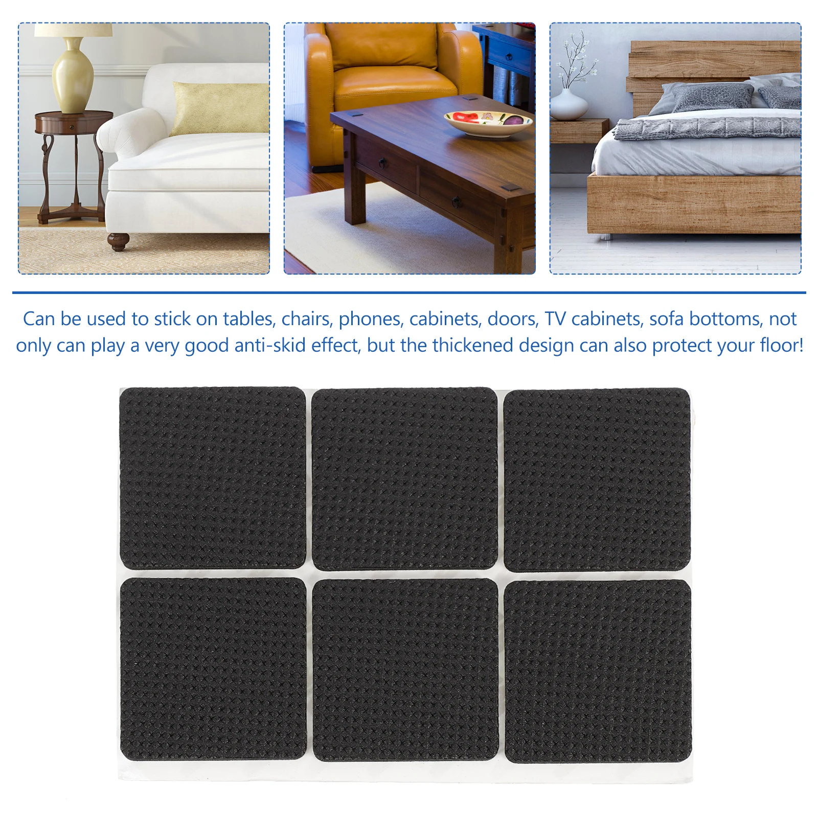 

54pcs Table Feet Protectors Anti-Skid Eva Chair Leg Pads For Furniture Floor Protection Hard Wood Ceramic Tiles