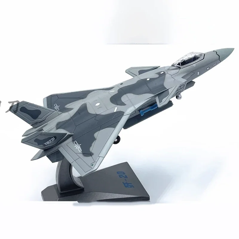 Diecast 1:100 Scale J-20 fighter Alloy Simulation Stealth Aircraft Finished Model Static Decoration Souvenir Gifts For Adult Boy