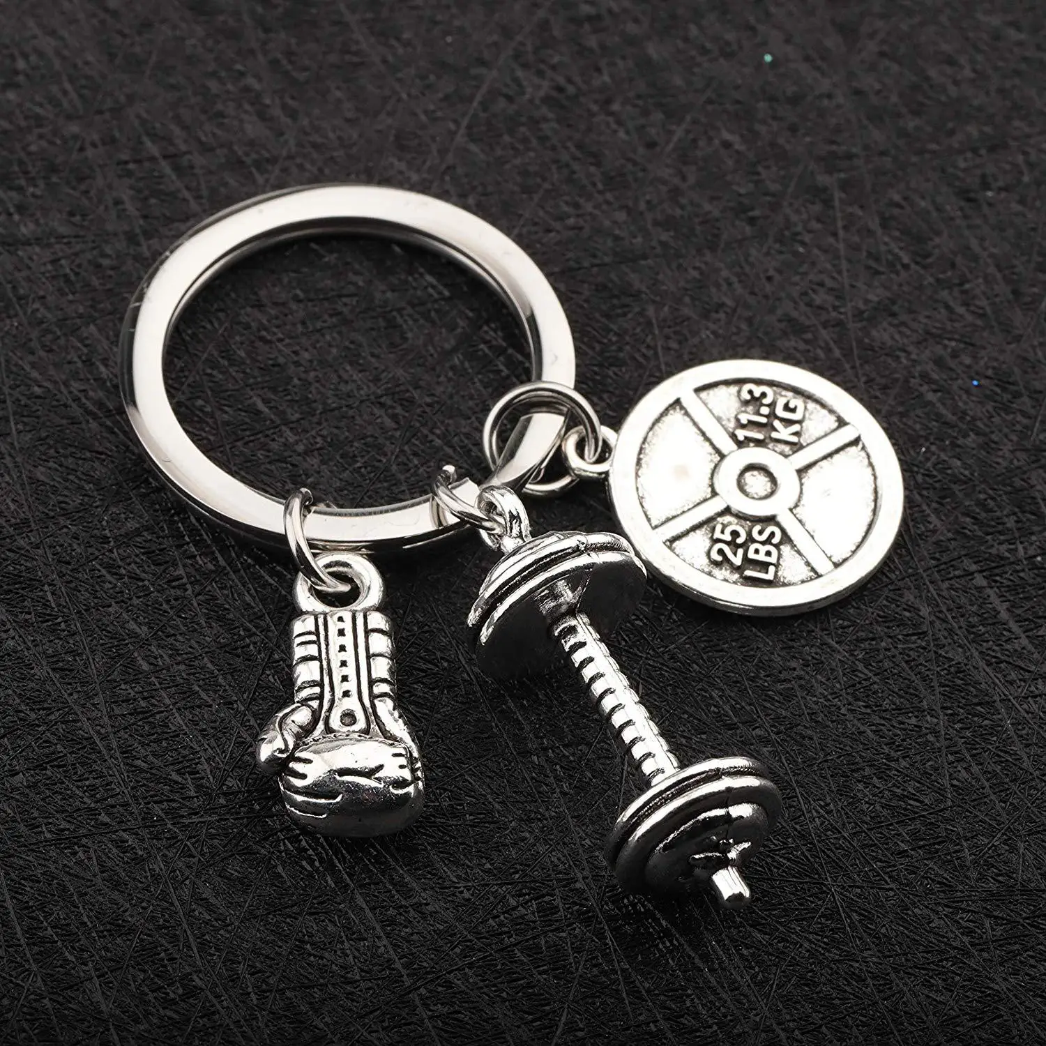 Sports Accessories Gym Sports Fitness Dumbbell Boxing Gloves Key Chain