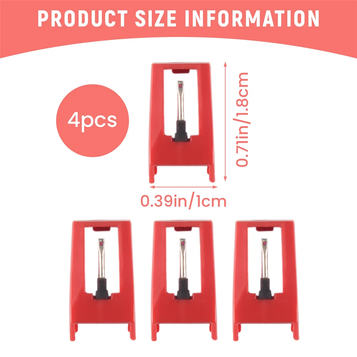 4 иглы для проигрывателя записей, универсальные заменяемые иглы для стилуса, иглы для проигрывателя виниловых записей