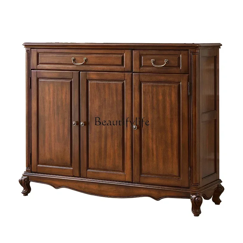 

American-style Solid Wood Shoe Cabinet Home Doorway Large Capacity Multi-layer Storage Cabinetlx
