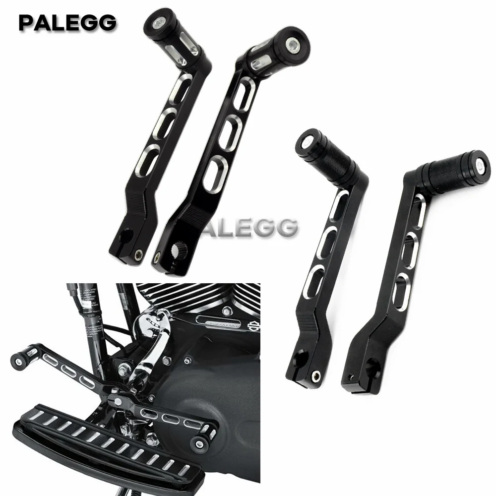 

Педаль с пяткой и носком, рычаг переключения передач, черные рычаги переключения передач с накаткой для Harley Softail Touring Electra Road Glide FLHR