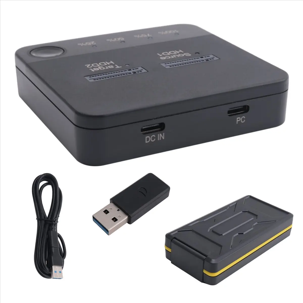 【DEAL!】M.2 SATA Duplicator M.2 SATA Dual Bay SSD Enclosure External Hard Disk Docking Station with Clone for M2 HDD SSD Reader view 3