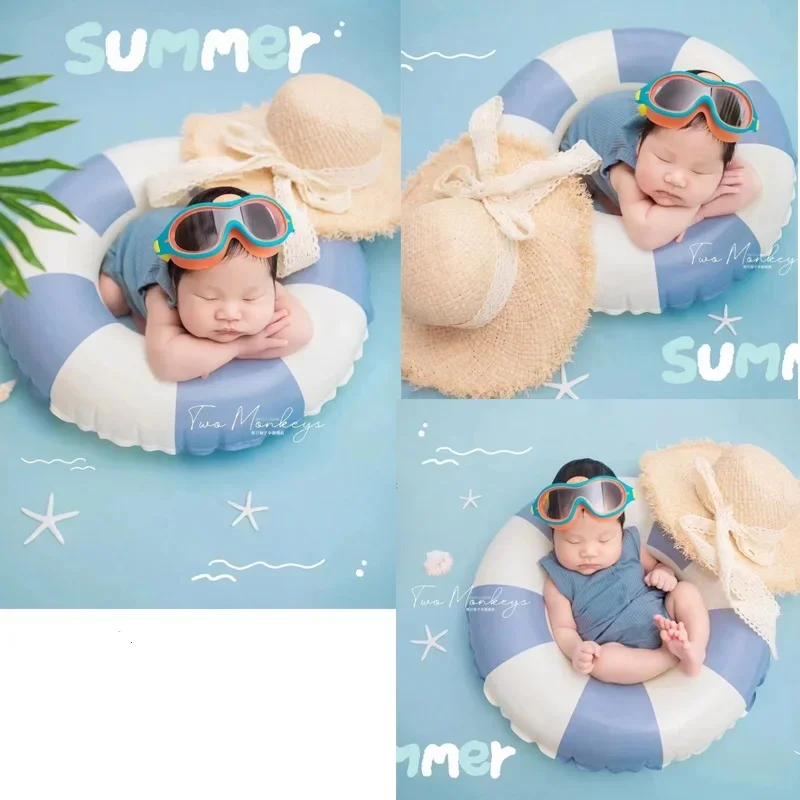 Newborn photography clothing swimsuit themed full moon photography props baby clothing baby photography clothing 신생아촬영