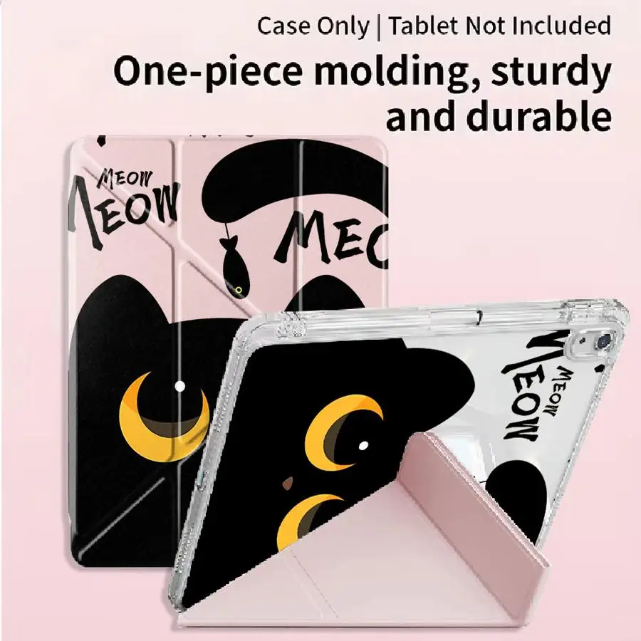 Funny Cat Holder Cover Tablet Case For iPad Pro 11th 10th 9th 8th 7th 12.9inch Pro 2025 Mini 6 7 Air 4 5 M3 M2 M4 11inch Y-Fold
