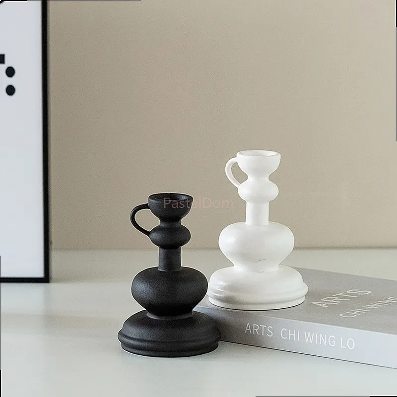 Ceramic Candle Holder Aromatherapy Candle Romantic Dinner Decor Table Centerpiece Candle Stand