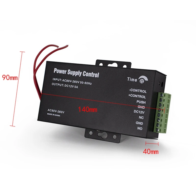 Sistema de Control de Acceso de puerta, adaptador de fuente de alimentación, interruptor, NEW-DC12V, 5A, CA 90-260V, para máquina de Control de acceso