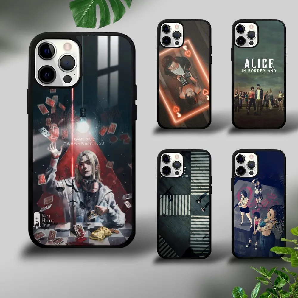 

A-Alice in B-Borderland Phone Case For iPhone 16 15 14 13 12 11 Pro Xs Max Mini Plus Celulares Hard Funda Dropshipping