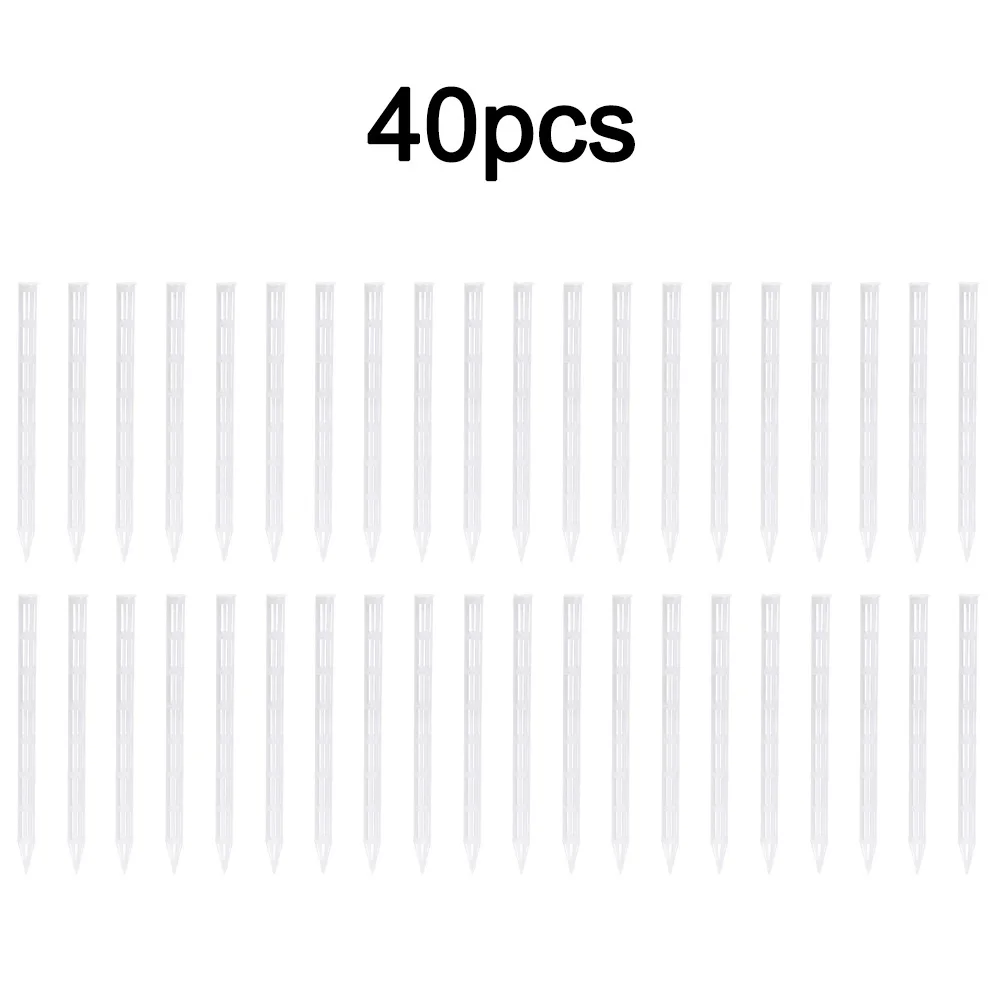 40 pcs Aeration Tubes for Soil Ventilation 25 x 1.5 cm White PP Pipes Fit All Flower For Pots Bonsai Succulent Indoor Planters