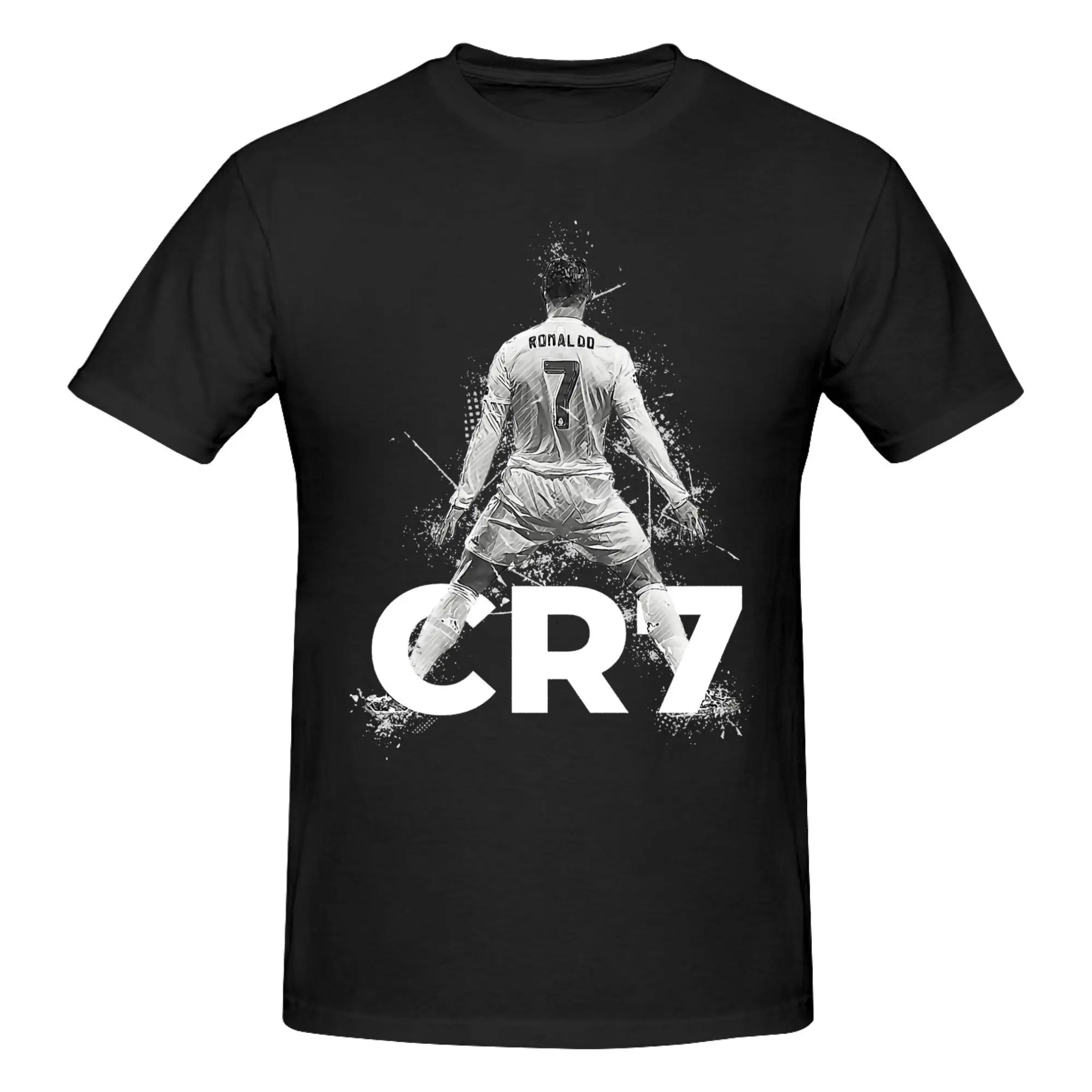 Casual Cristianos Ronaldos CR7s Tshirt Men's O-neck Short Sleeve Tops  Cotton Summer Top Tee