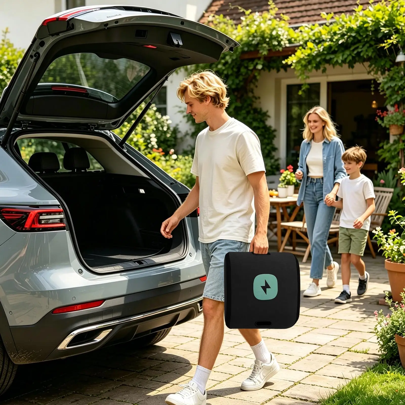 EV Charger Travel Bag Portable Protective Organizer Carry Case EV Cable Bag For Car RV Outdoor Road Travel Garage Parking Lot