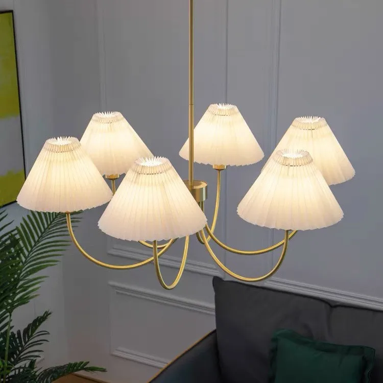 American Copper Material E27 Chandelier Nordic
