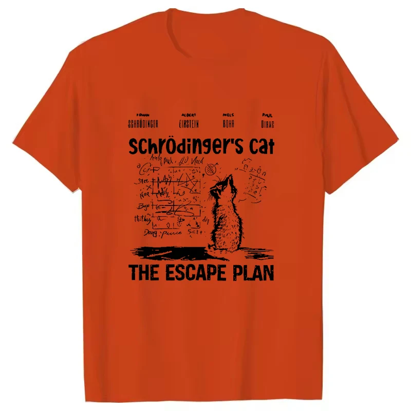 T Shirt for Men Women Clothing Fashion Cat The Escape Plan Geeky Printed T Shirts Harajuku Short Sleeve Tee Casual Tops