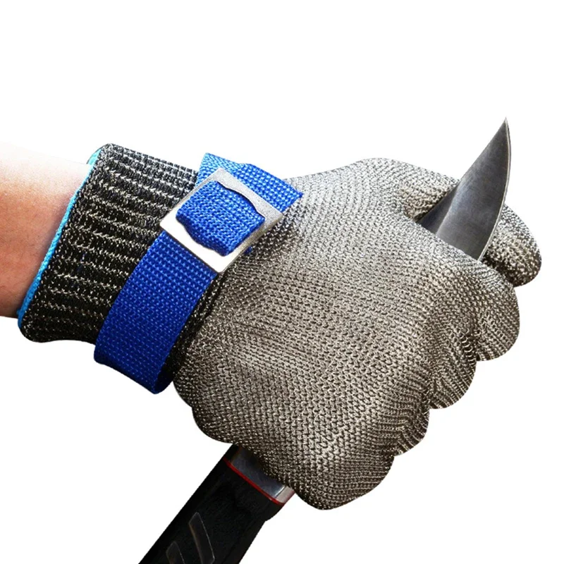 Guanti antitaglio guanti resistenti al taglio a prova di taglio in acciaio inossidabile filo metallico macellaio guanti resistenti al taglio attrezzi da giardino