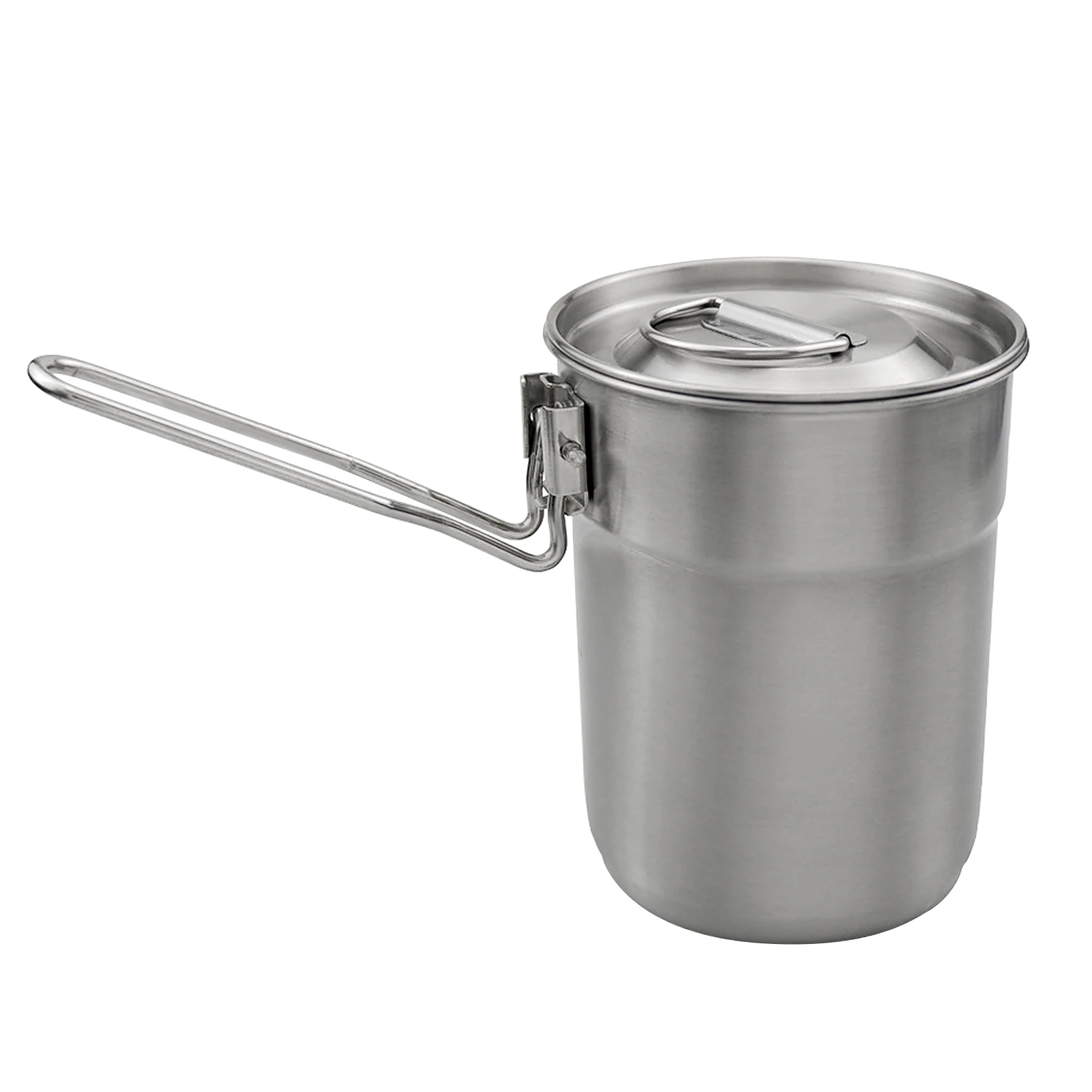 

Кофейник 1 л с откидной ручкой и вентилируемой крышкой, из нержавеющей стали, легкий походный чайник-котелок для кемпинга и туризма