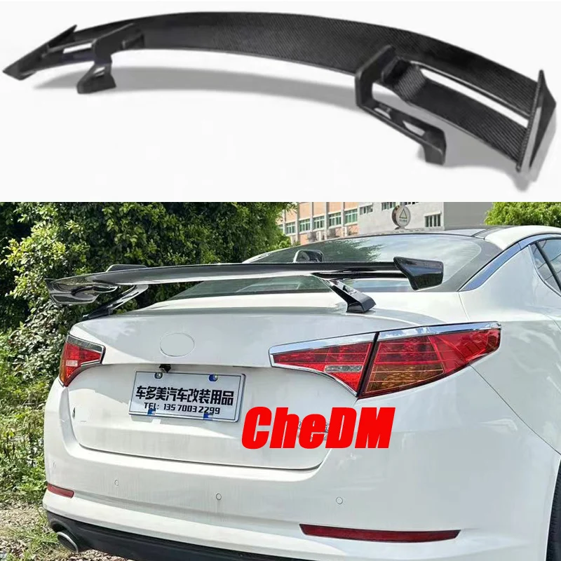 For 2011 2012 2013 Kia K5 100% Real Carbon Fiber Highquality Rear Spoiler Trunk Lid Diffuser TTRS Styl