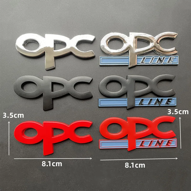 3D Metal OPC Logo Car Fender Emblem Trunk Badge For Opel Insignia Corsa E Astra H J D Zafira Vectra OPC Line Sticker Accessories