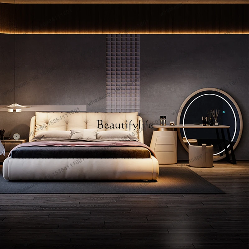 X4 Italian dresser, high-end light luxury bedroom, modern simple full-body mirror integrated