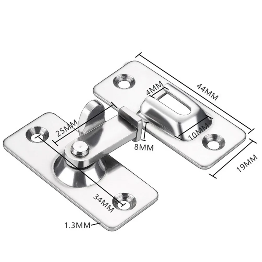 

4Pcs Stainless Steel Door Latch Bolt 304 Solid 90 Degree Lock Sliding Security Barrel Bolt for Indoor Outdoor Doors